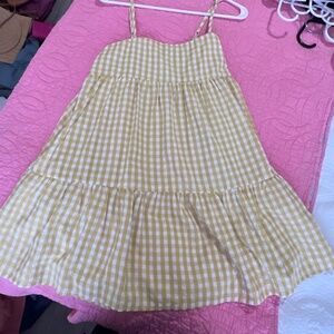 Mini yellow gingham dress